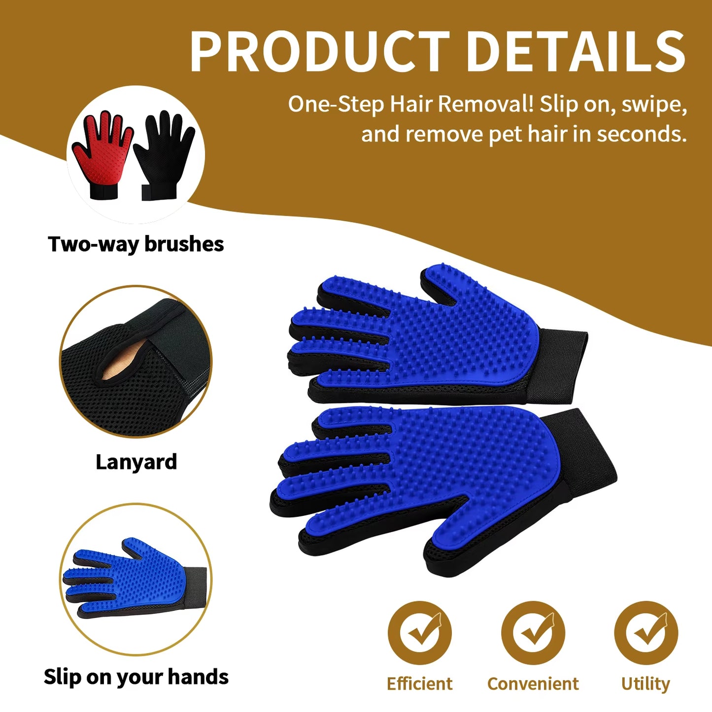 Wholesale High Quality Professional Custom Pet Dog Bath Grooming Glove